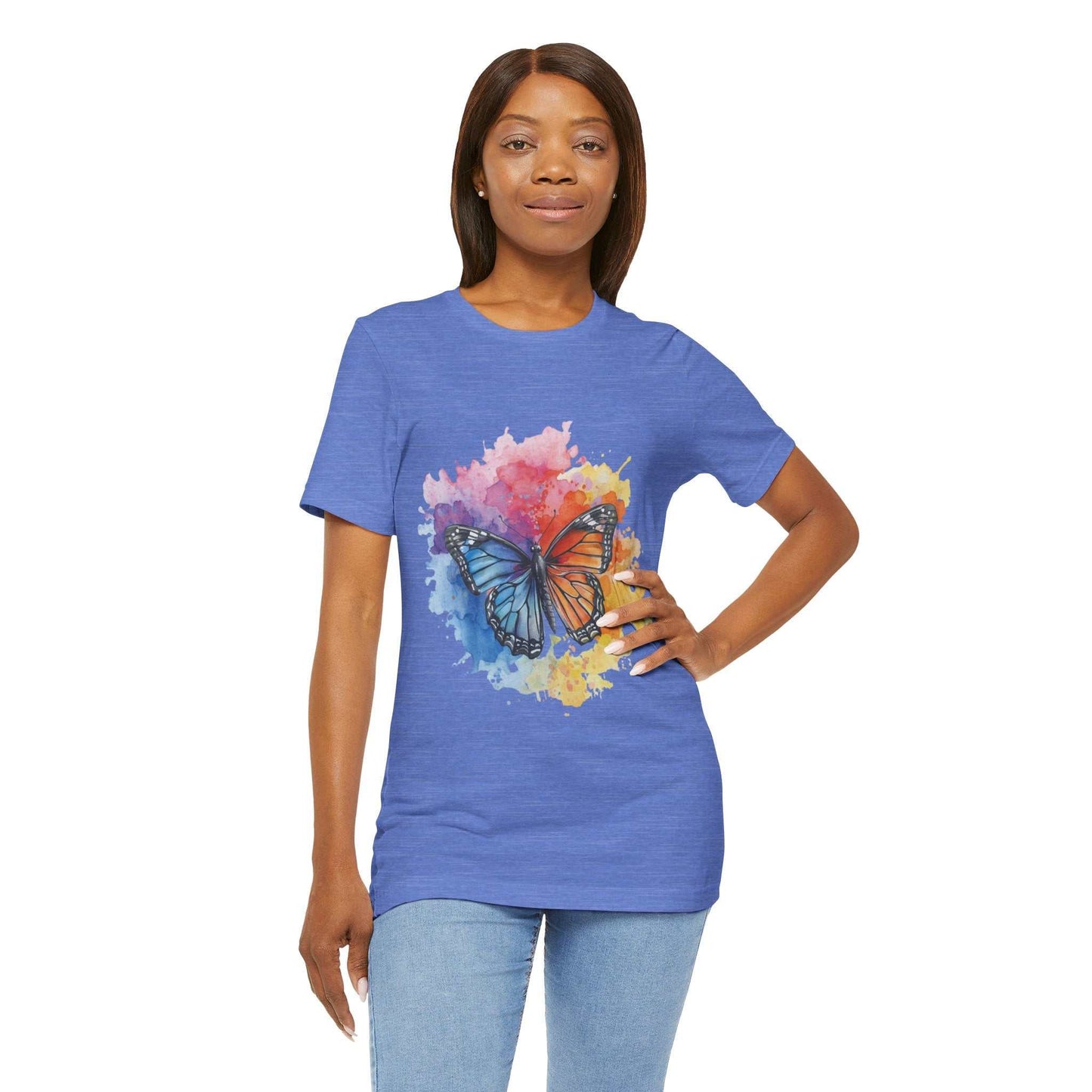 Unisex minimalist graphic tee with butterfly effect design by Apolitical Apparel