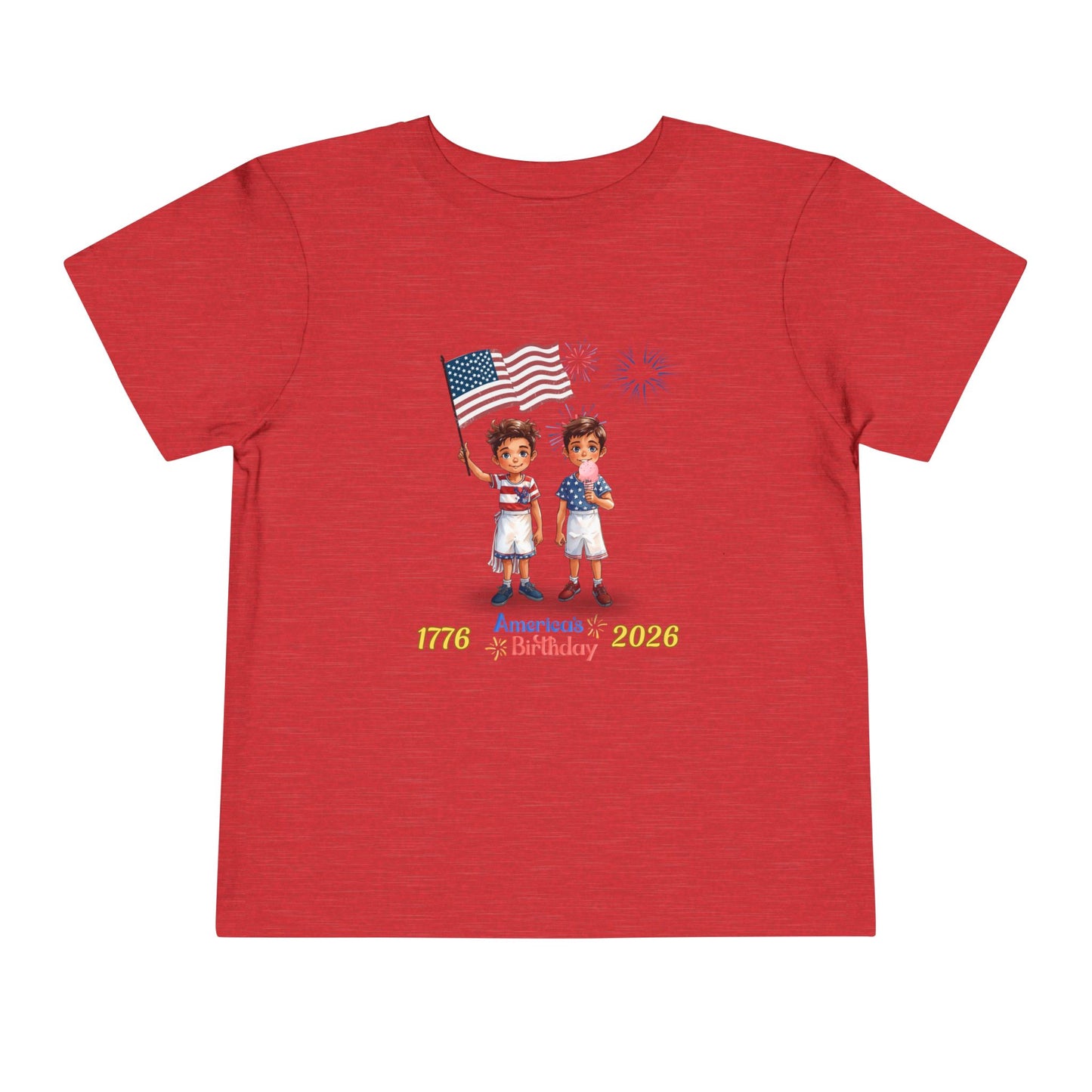 American 250th Anniversary Toddler Short Sleeve Tee ( Two Boys )