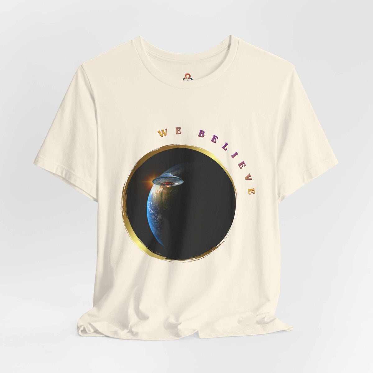 Out of this World UFO orbiting in space with alien theme