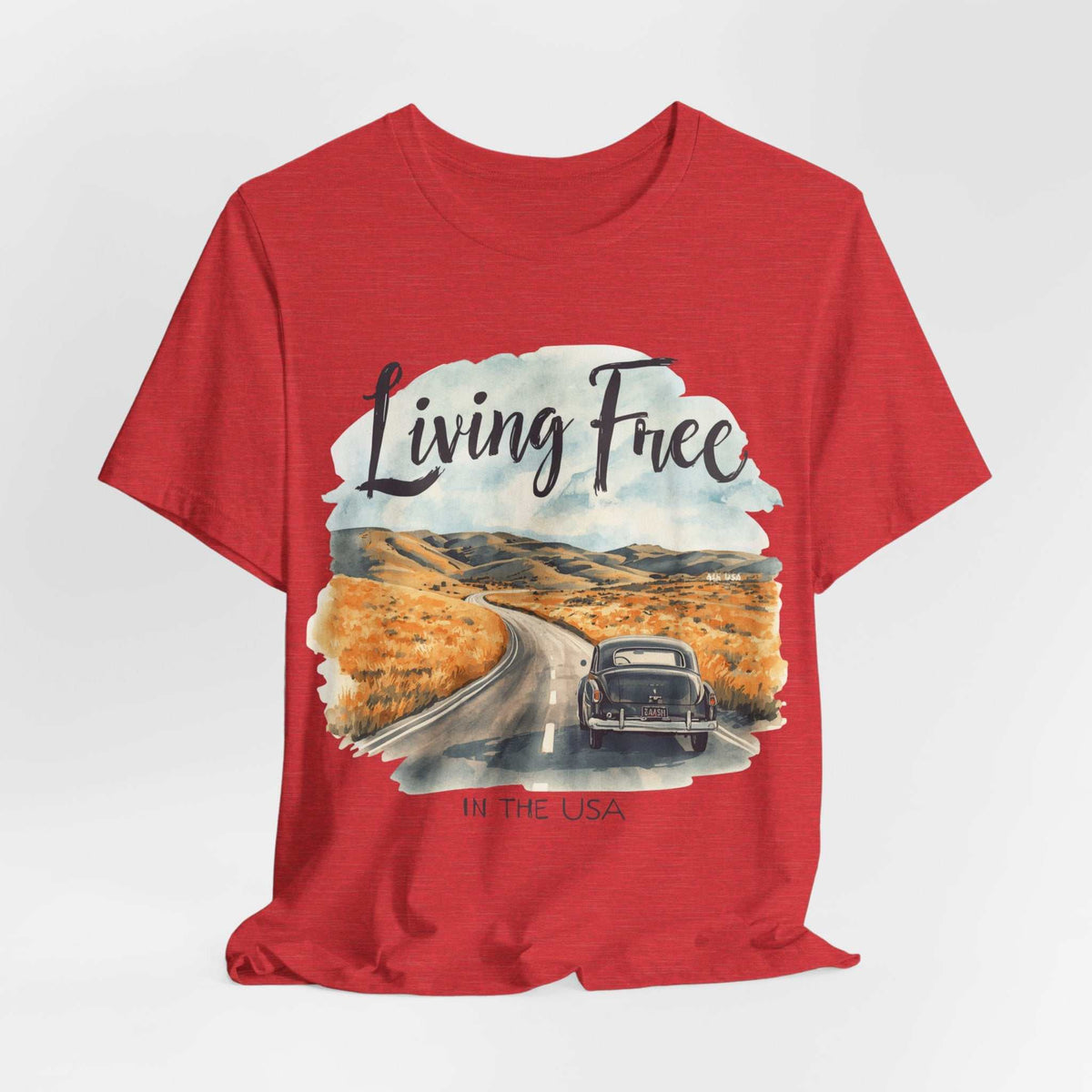 Unisex Open Road tee featuring bold open highway graphic symbolizing freedom and independence