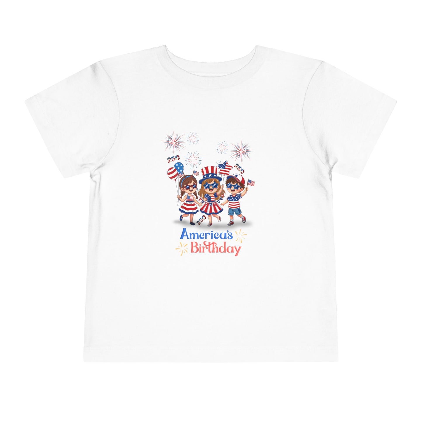 American 250th Anniversary Toddler Short Sleeve Tee (Star Sunglasses)