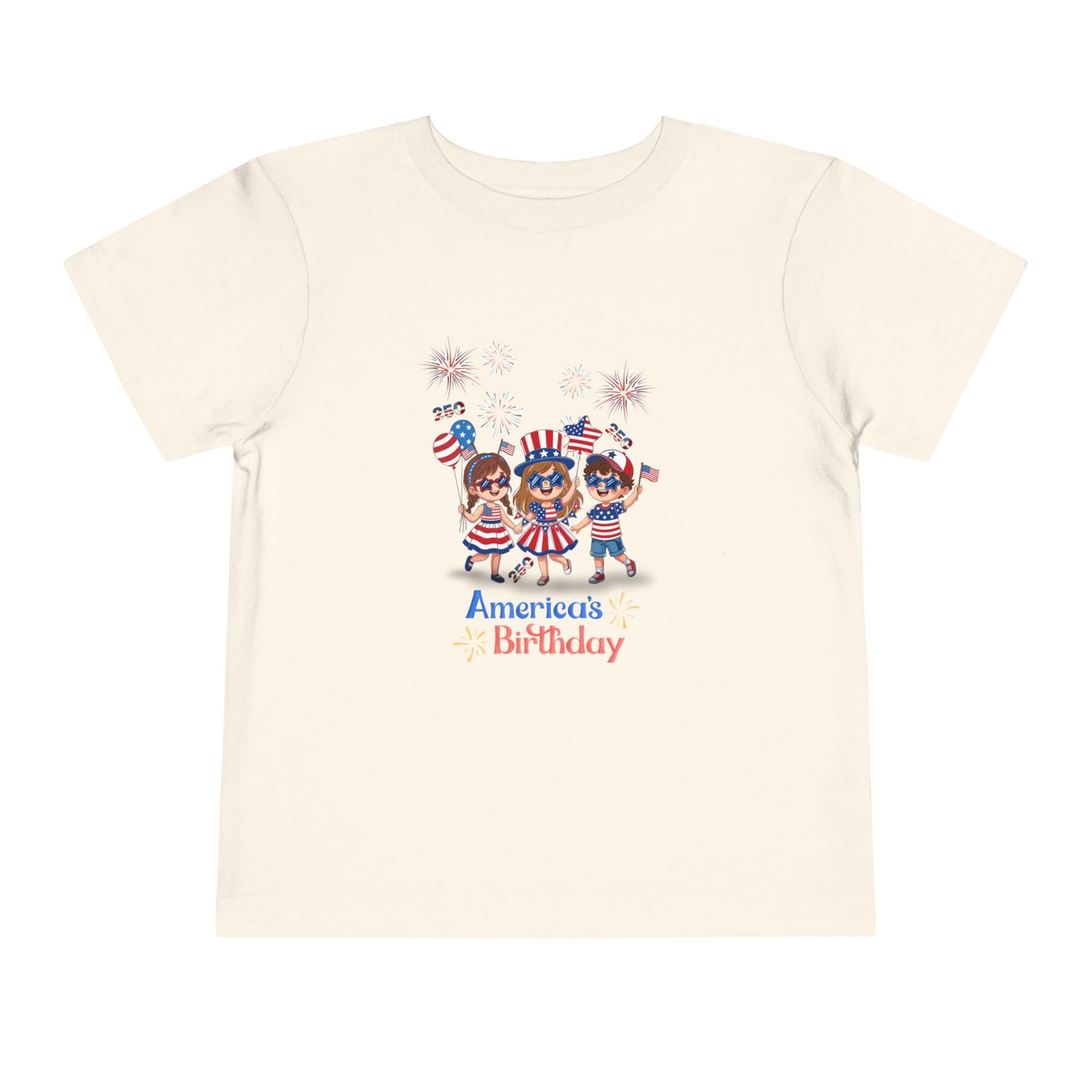 American 250th Anniversary Toddler Short Sleeve Tee (Star Sunglasses)