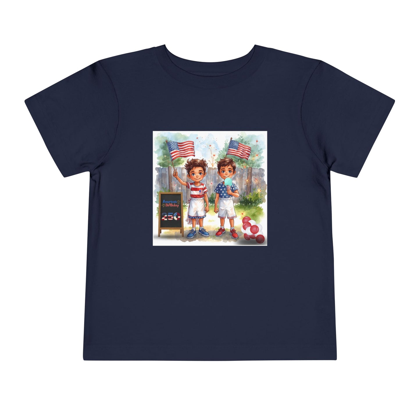 American 250th Anniversary Toddler Short Sleeve Tee (Backyard Boys)