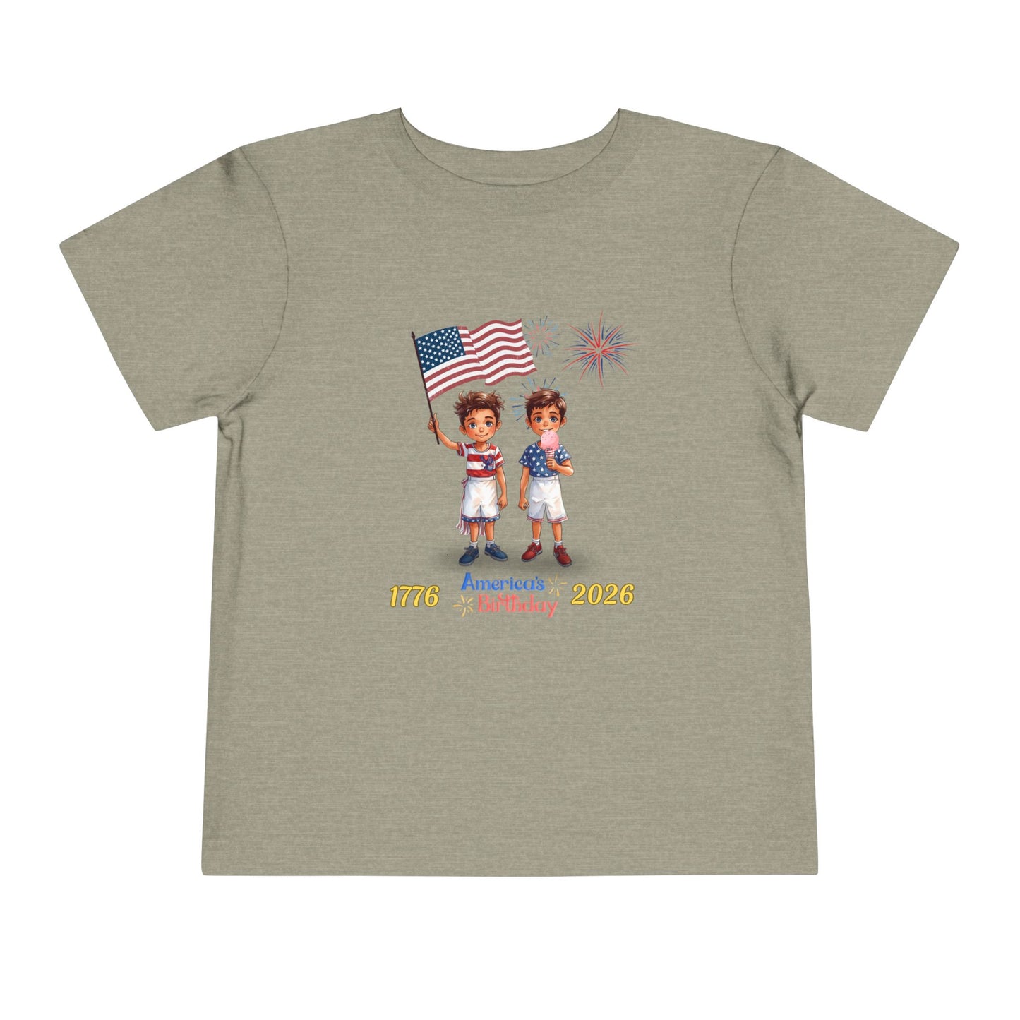 American 250th Anniversary Toddler Short Sleeve Tee ( Two Boys )