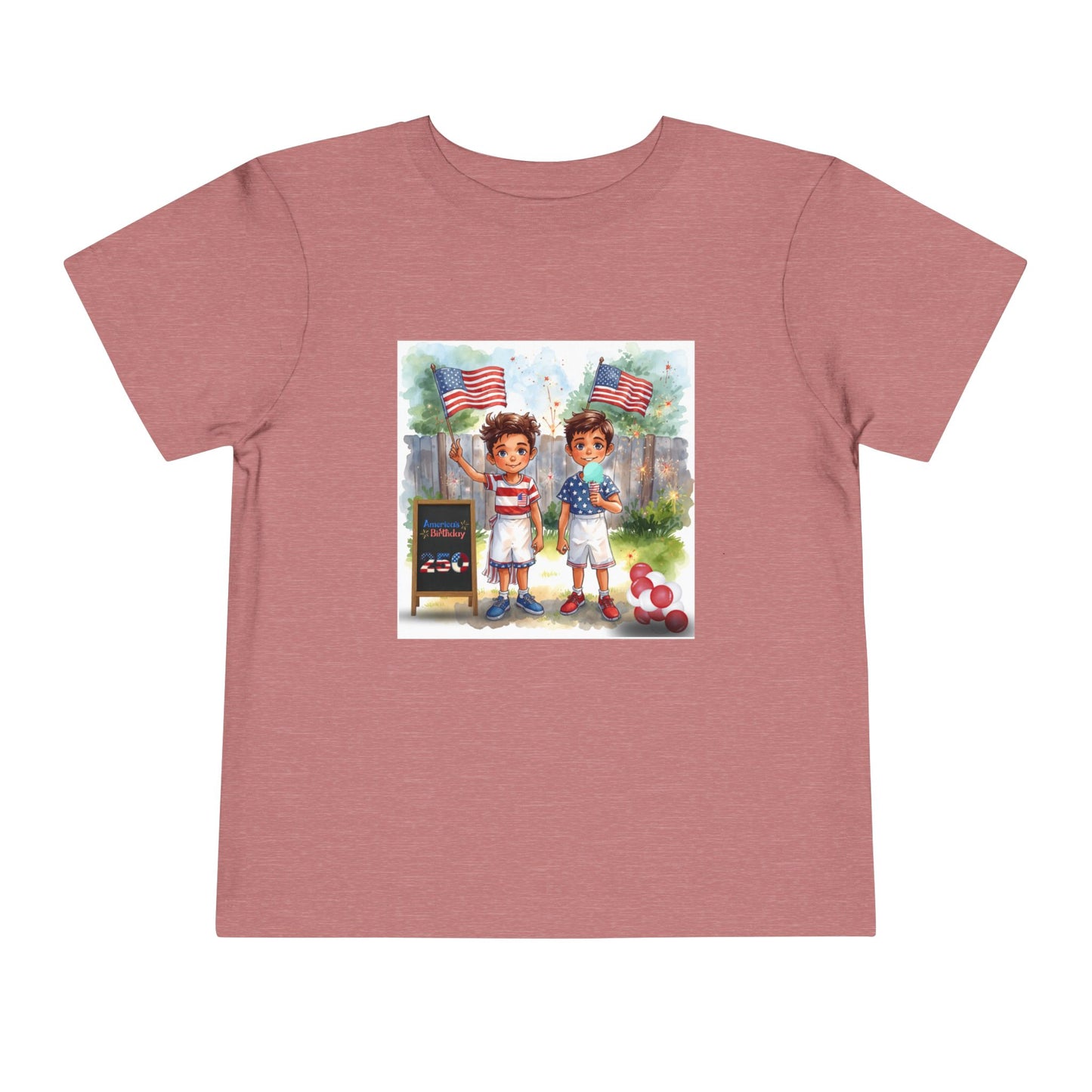 American 250th Anniversary Toddler Short Sleeve Tee (Backyard Boys)