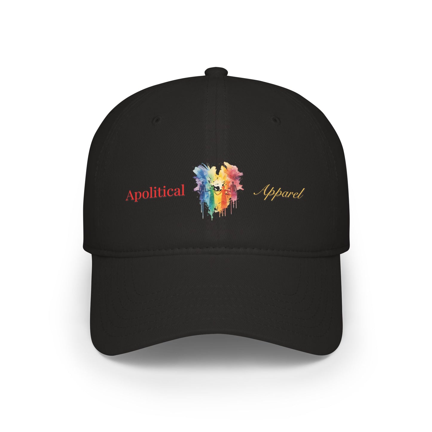 Apolitical Apparel Profile Baseball Cap (Rainbow Bleed)