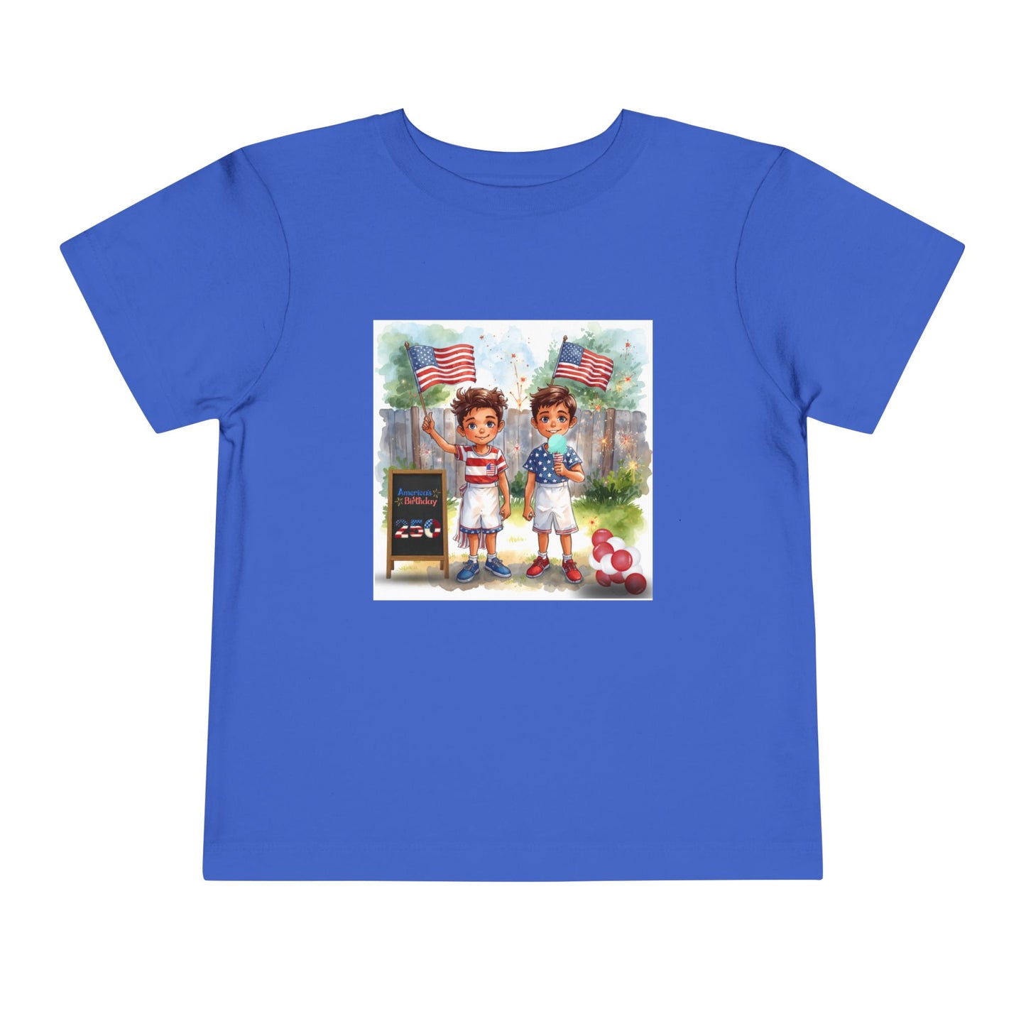 American 250th Anniversary Toddler Short Sleeve Tee (Backyard Boys)