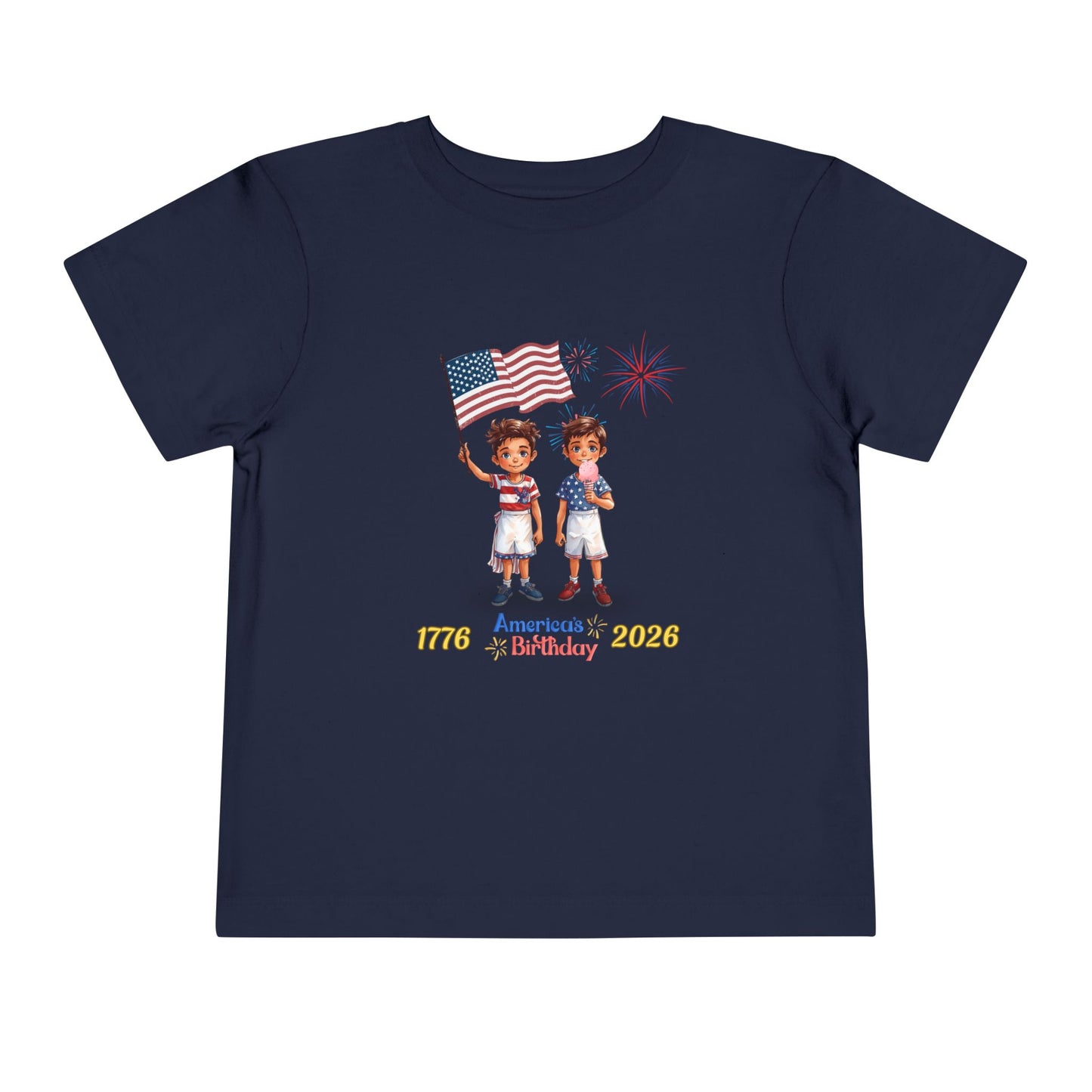 American 250th Anniversary Toddler Short Sleeve Tee ( Two Boys )