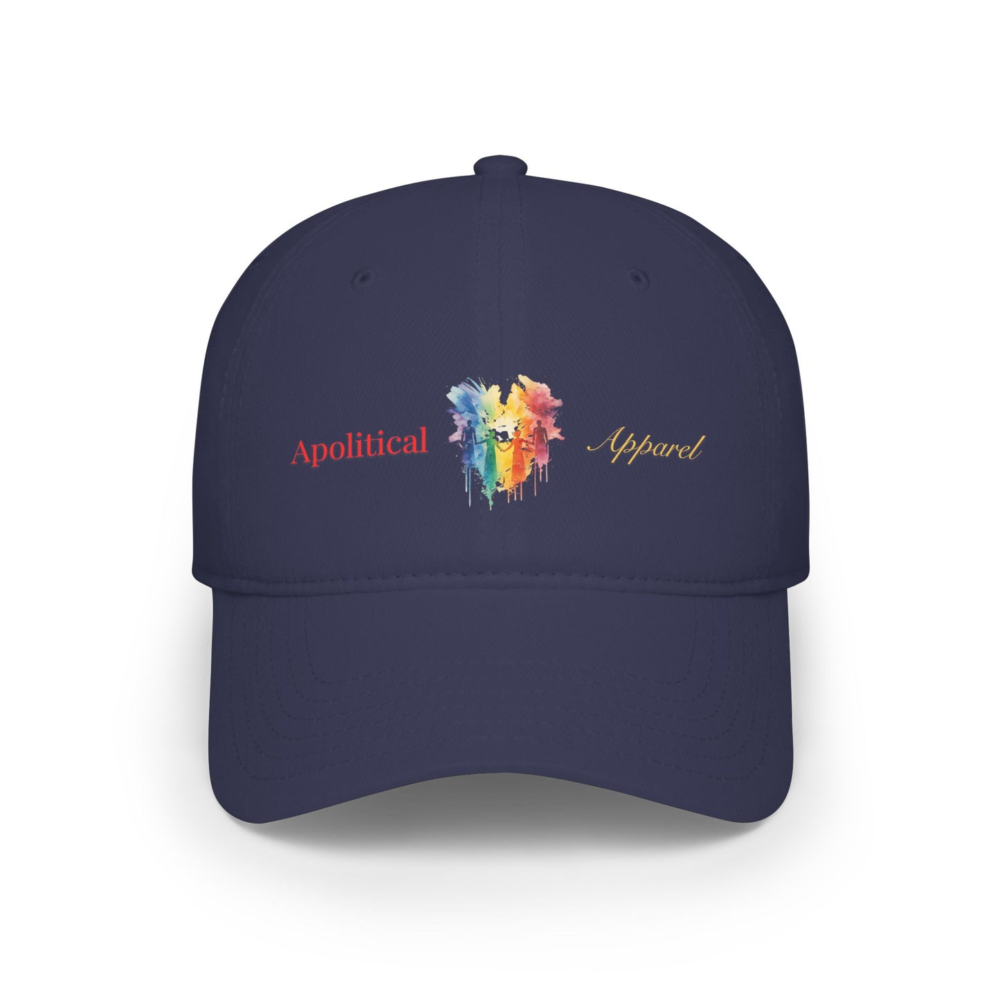 Apolitical Apparel Profile Baseball Cap (Rainbow Bleed)