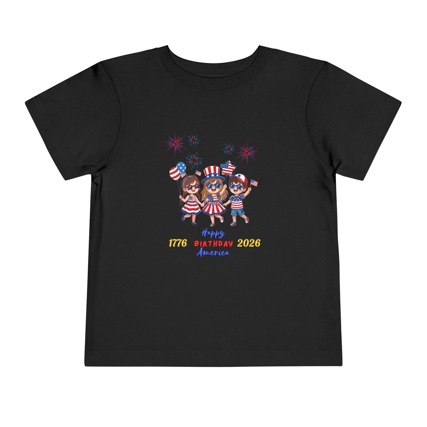 American 250th Anniversary Toddler Short Sleeve Tee (Star Glasses)