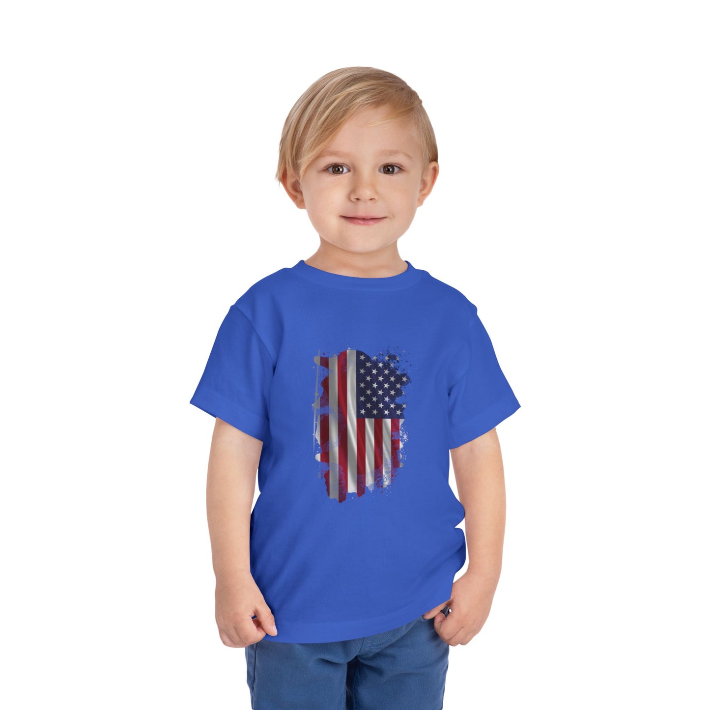 American 250th Anniversary Toddler Short Sleeve Tee (Distressed Flag)