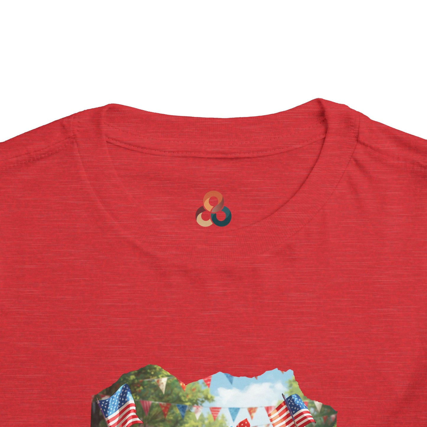 American 250th Anniversary Toddler Short Sleeve Tee (Girls Parading)