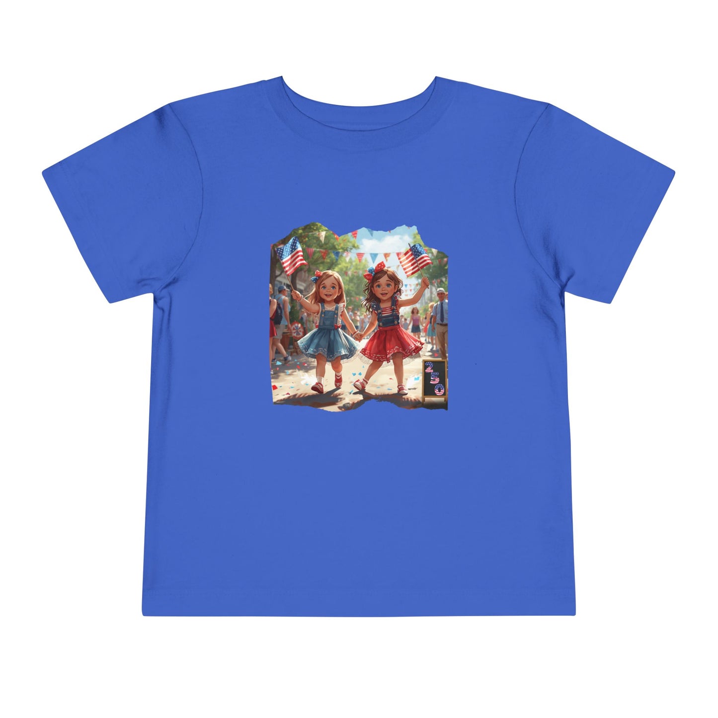 American 250th Anniversary Toddler Short Sleeve Tee (Girls Parading)