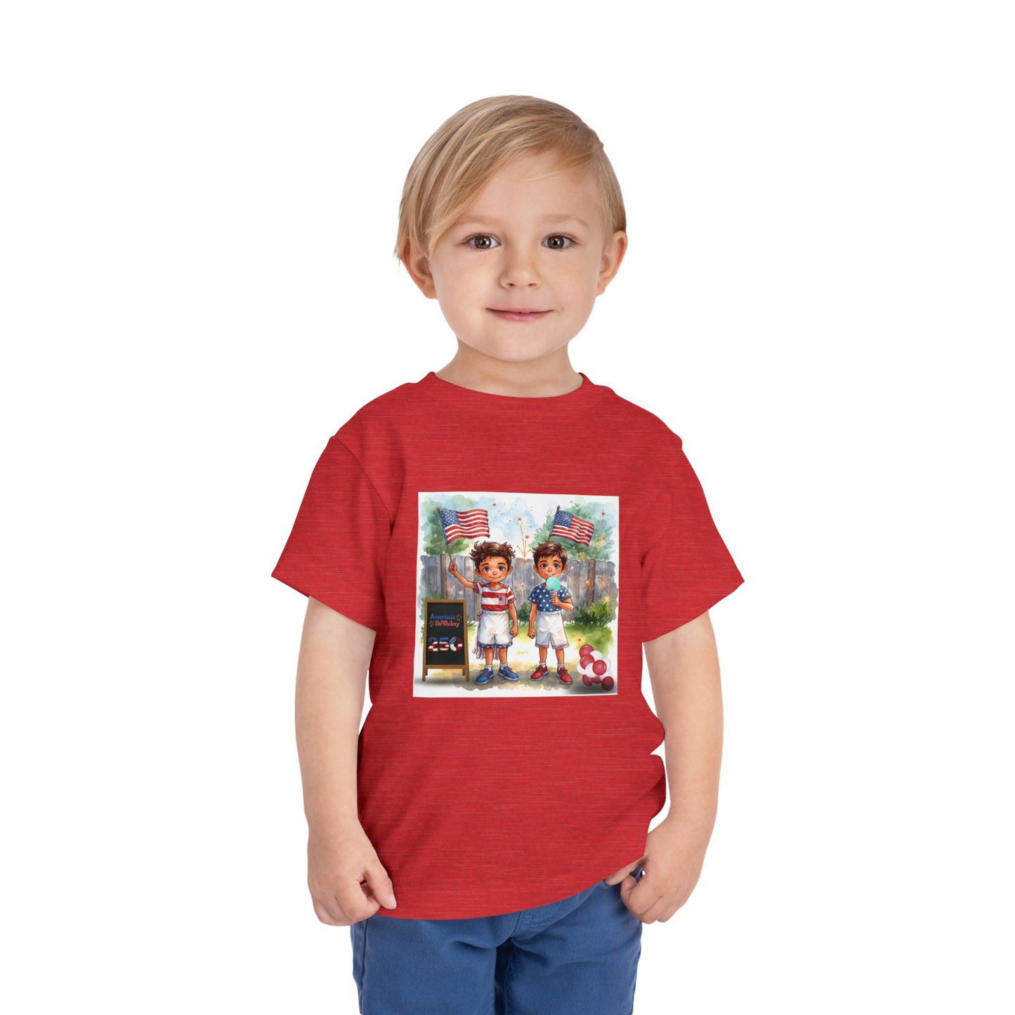 American 250th Anniversary Toddler Short Sleeve Tee (Backyard Boys)