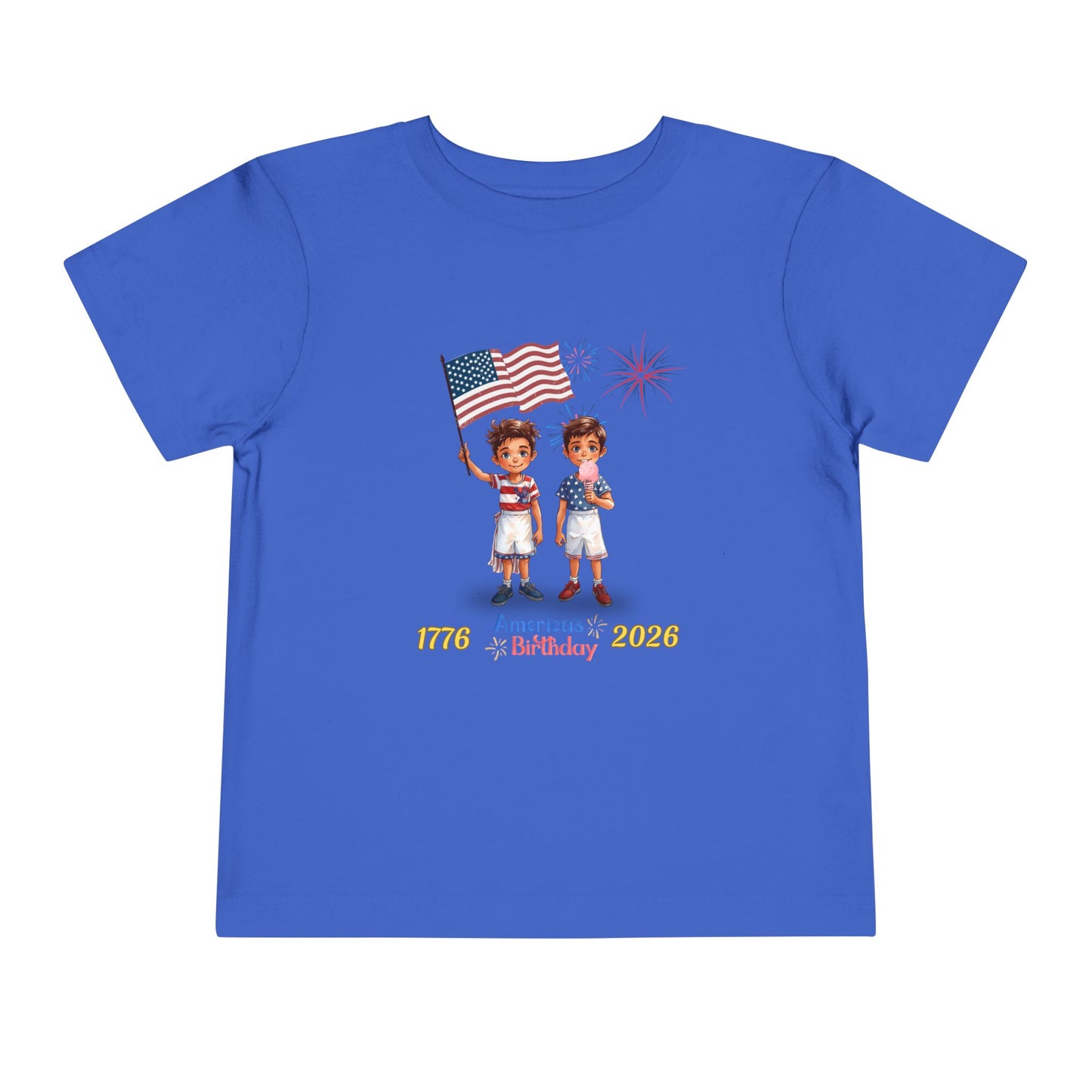 American 250th Anniversary Toddler Short Sleeve Tee ( Two Boys )