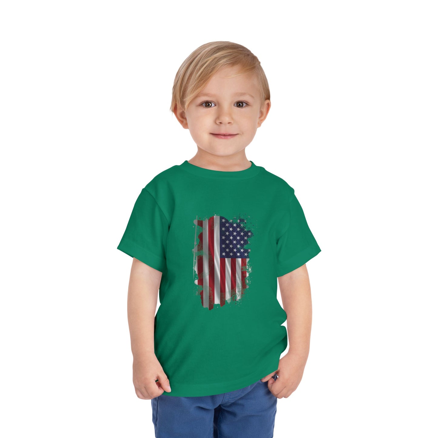 American 250th Anniversary Toddler Short Sleeve Tee (Distressed Flag)