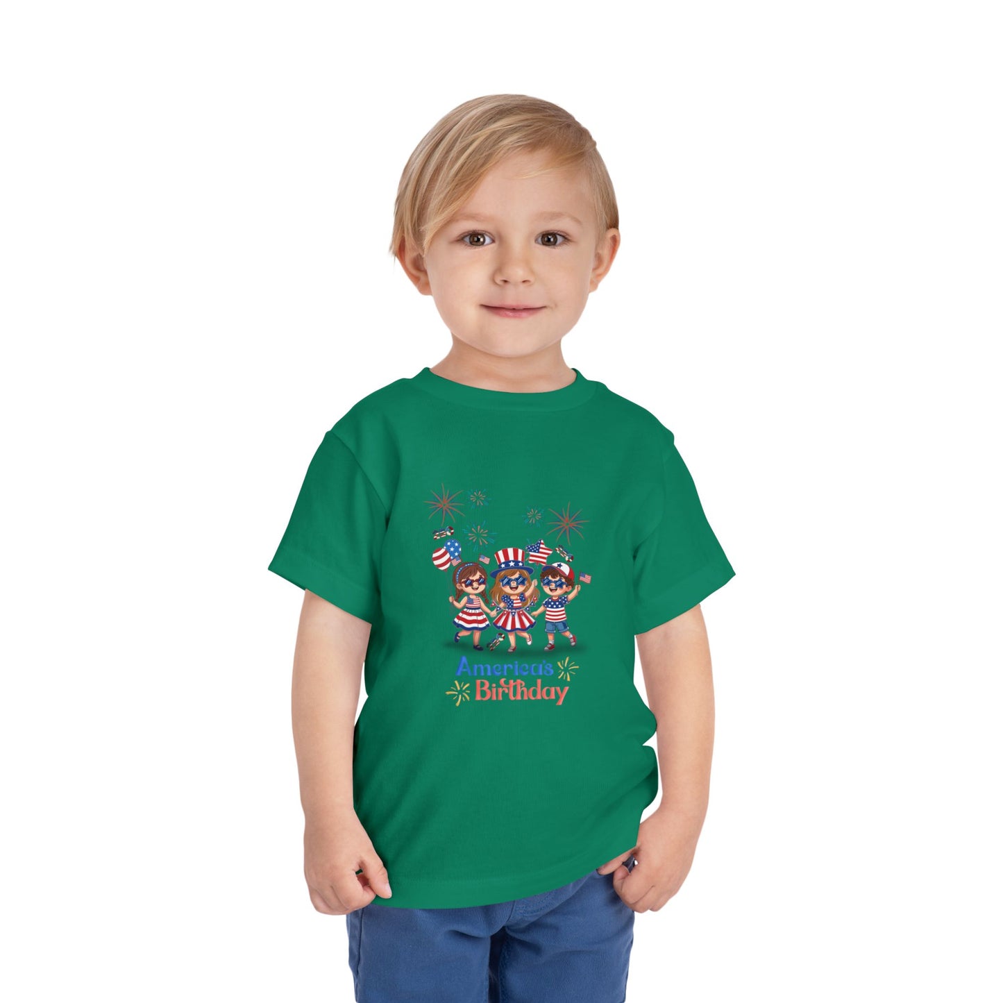 American 250th Anniversary Toddler Short Sleeve Tee (Star Sunglasses)