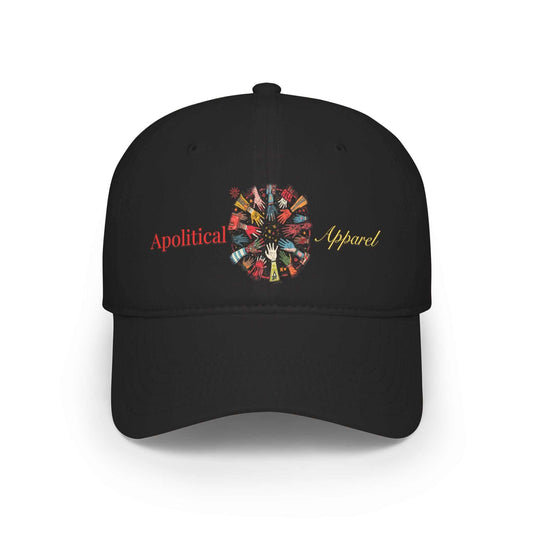 Apolitical Apparel low profile baseball cap with clock hands design