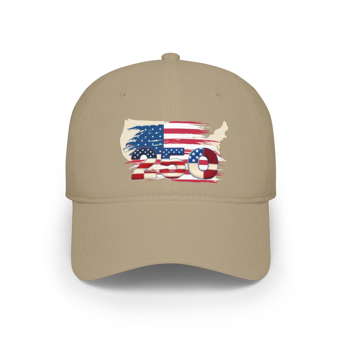 American 250th Anniversary Low Profile Baseball Cap ( Country Outline)