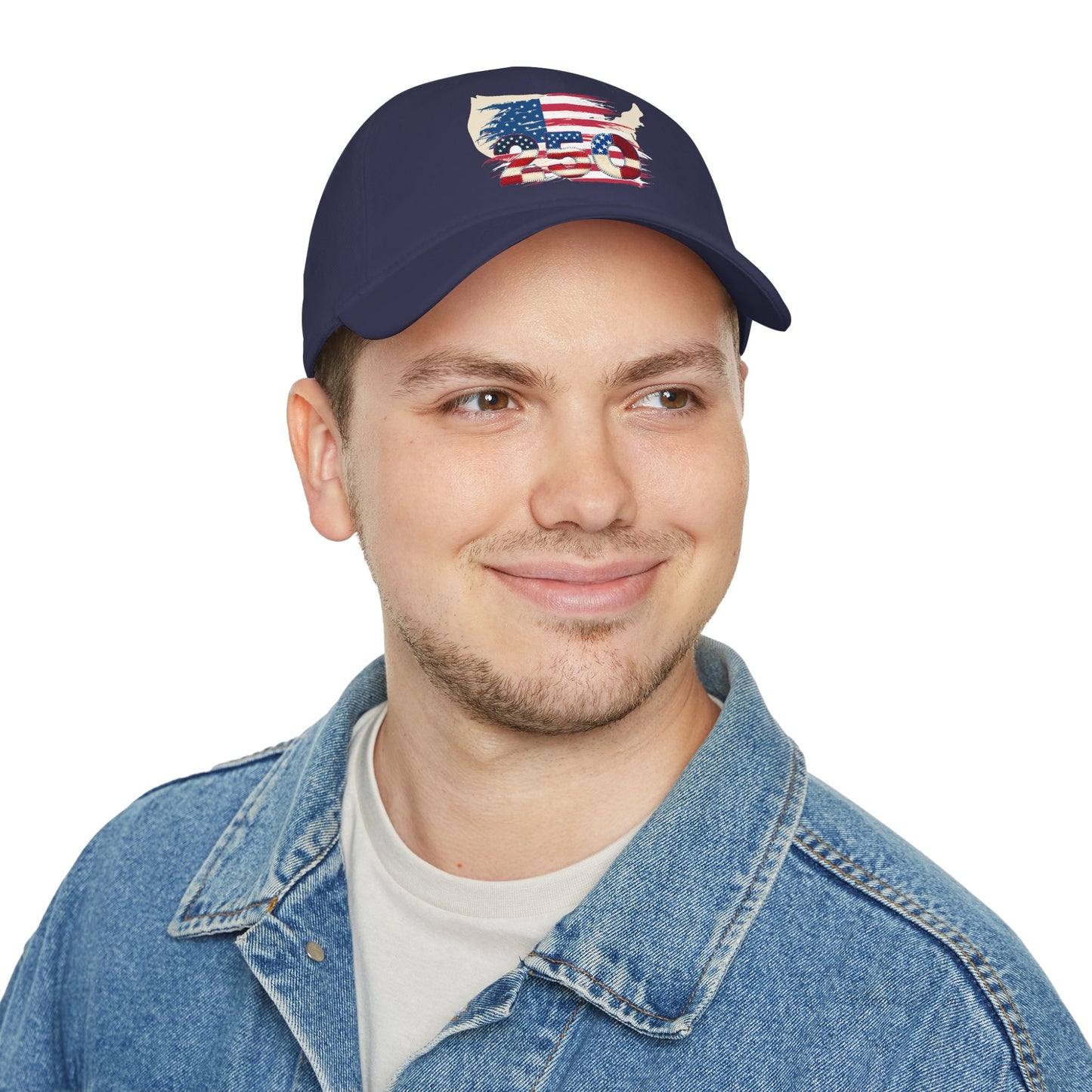 American 250th Anniversary Low Profile Baseball Cap ( Country Outline)