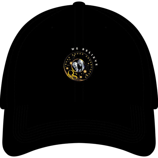 Youth low-profile Quad Squad Adventurer baseball cap with extraterrestrial patch and "We Believe" design