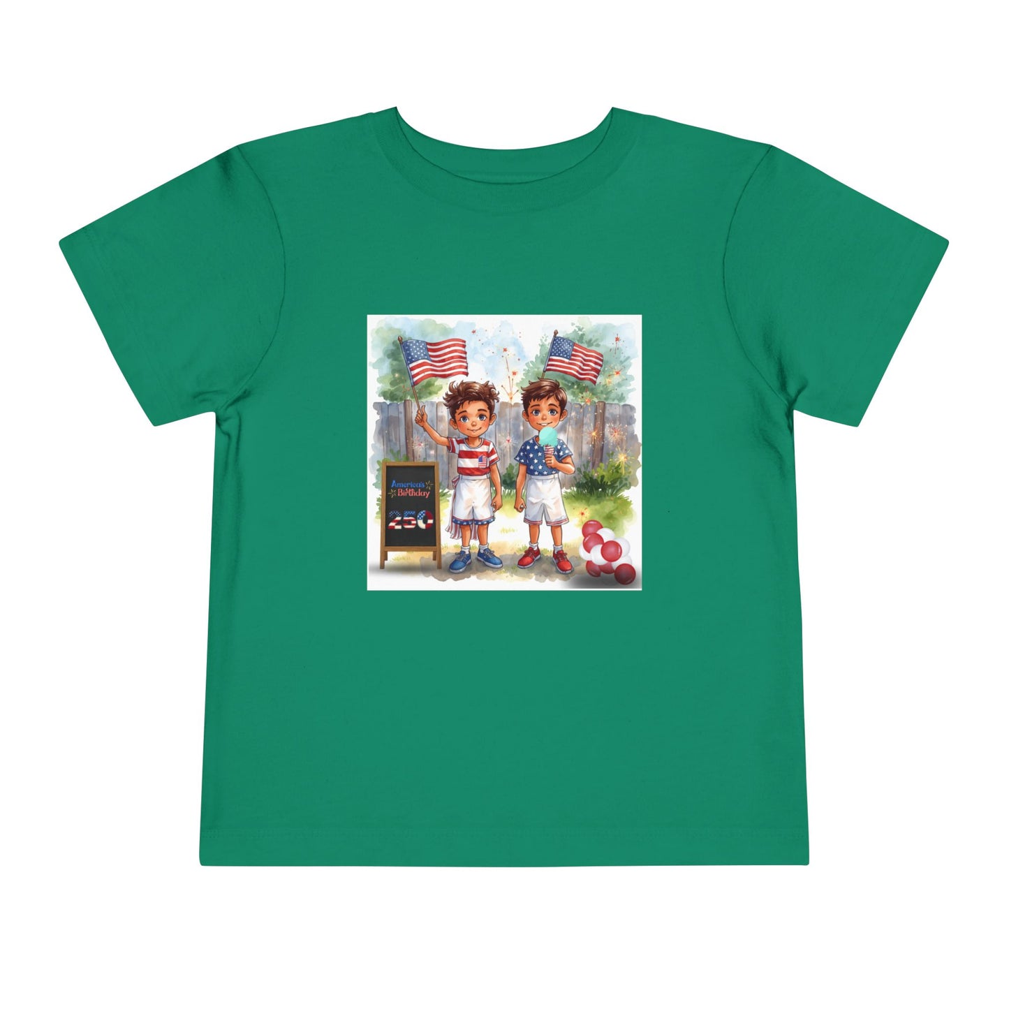 American 250th Anniversary Toddler Short Sleeve Tee (Backyard Boys)