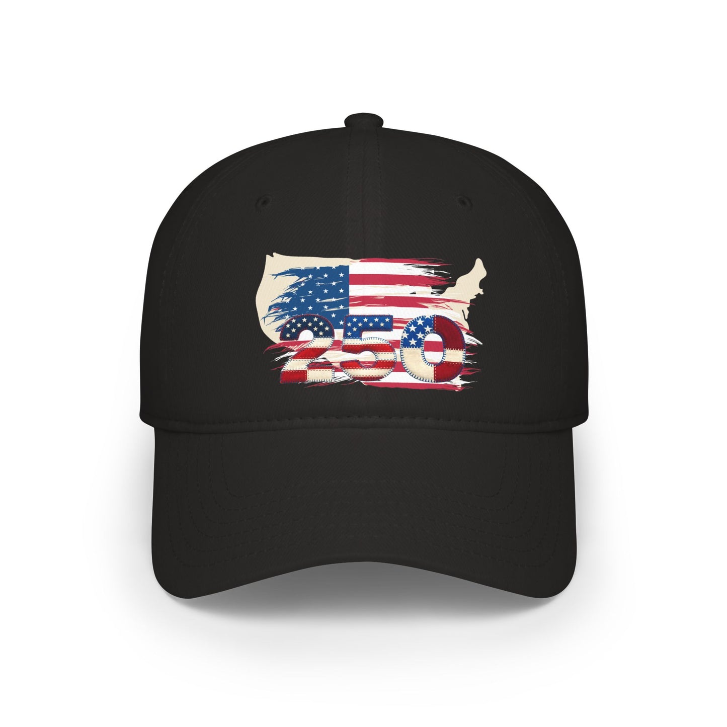 American 250th Anniversary Low Profile Baseball Cap ( Country Outline)