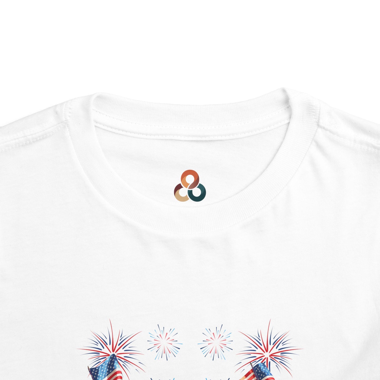 American 250th Birthday Toddler Short Sleeve Tee (Two Girls)