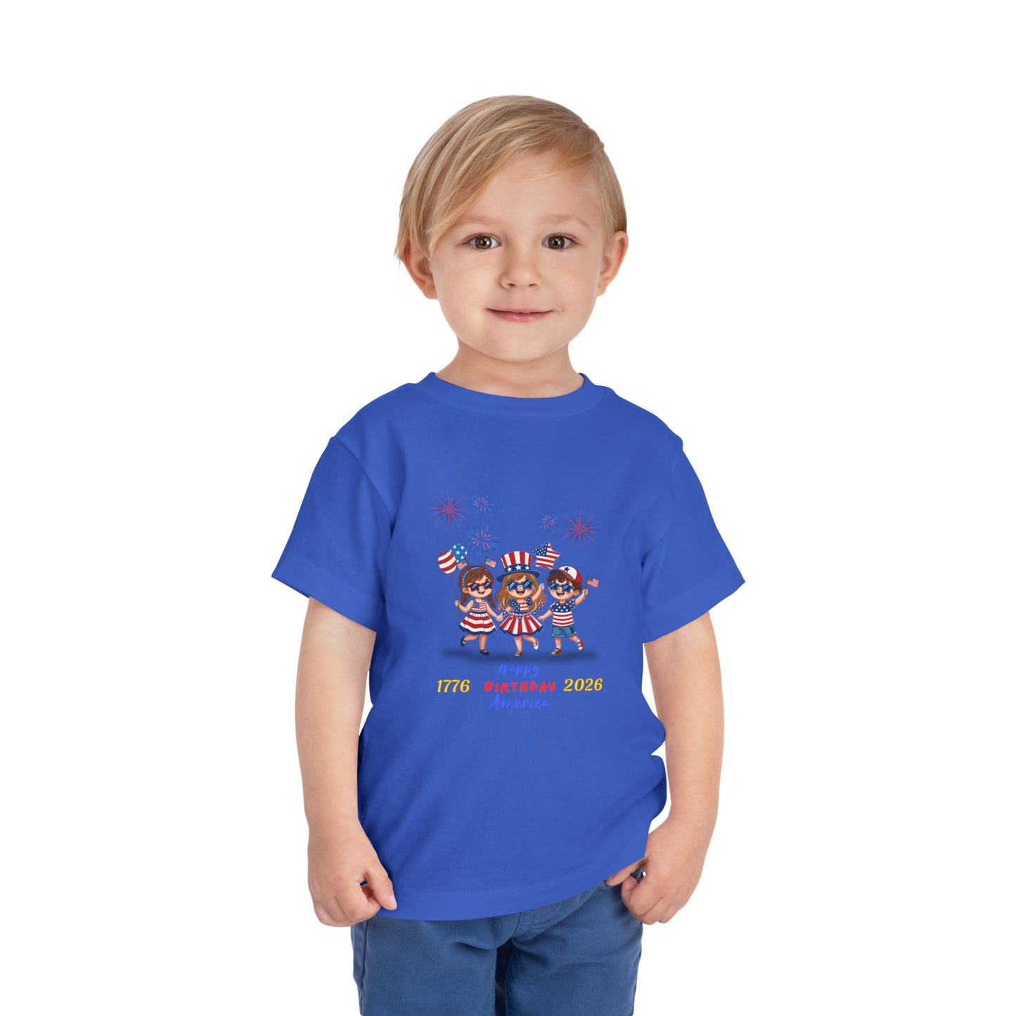 American 250th Anniversary Toddler Short Sleeve Tee (Star Glasses)