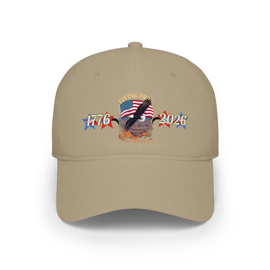American 250th Anniversary Low Profile Baseball Cap (Living Free)
