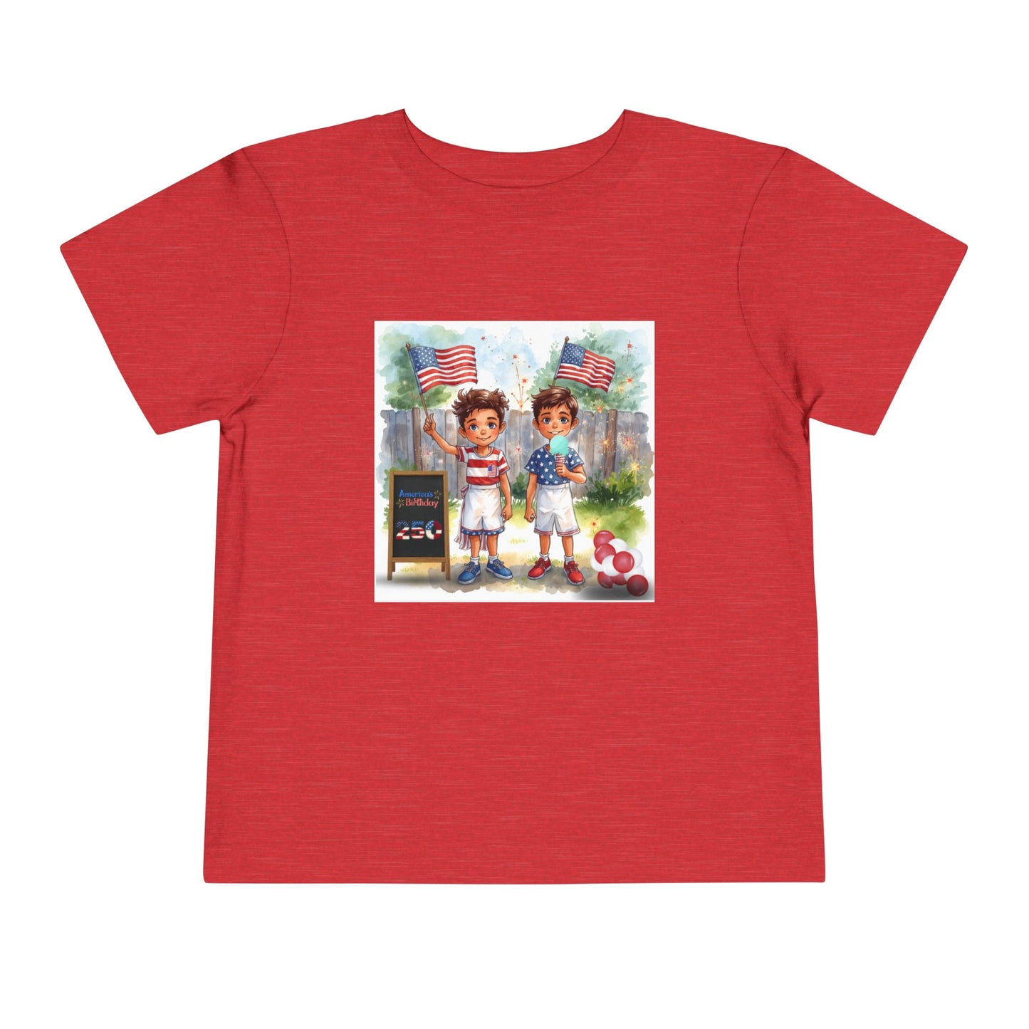 American 250th Anniversary Toddler Short Sleeve Tee (Backyard Boys)