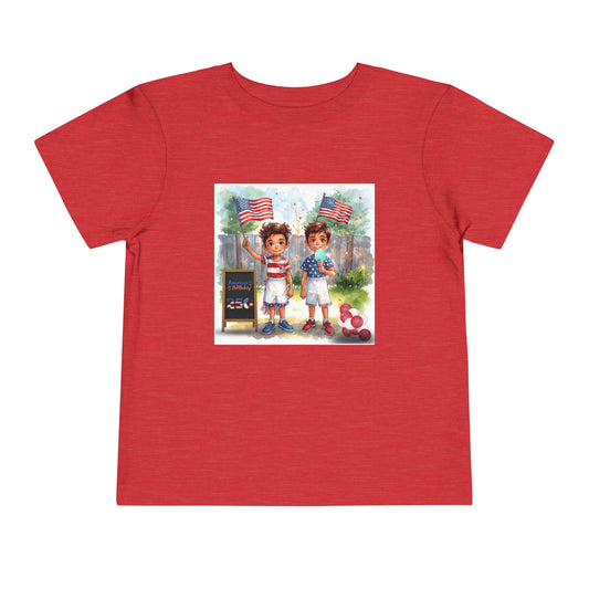 American 250th Anniversary Toddler Short Sleeve Tee (Backyard Boys)