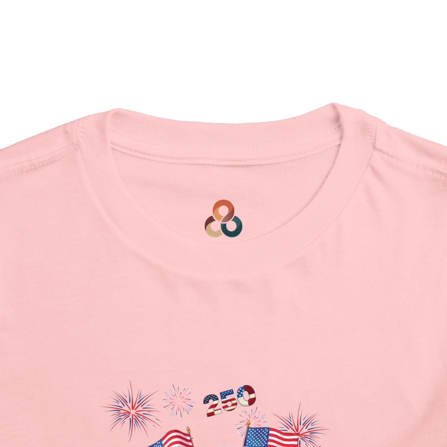 American 250th Anniversary Toddler Short Sleeve Tee ( Cheerleading)