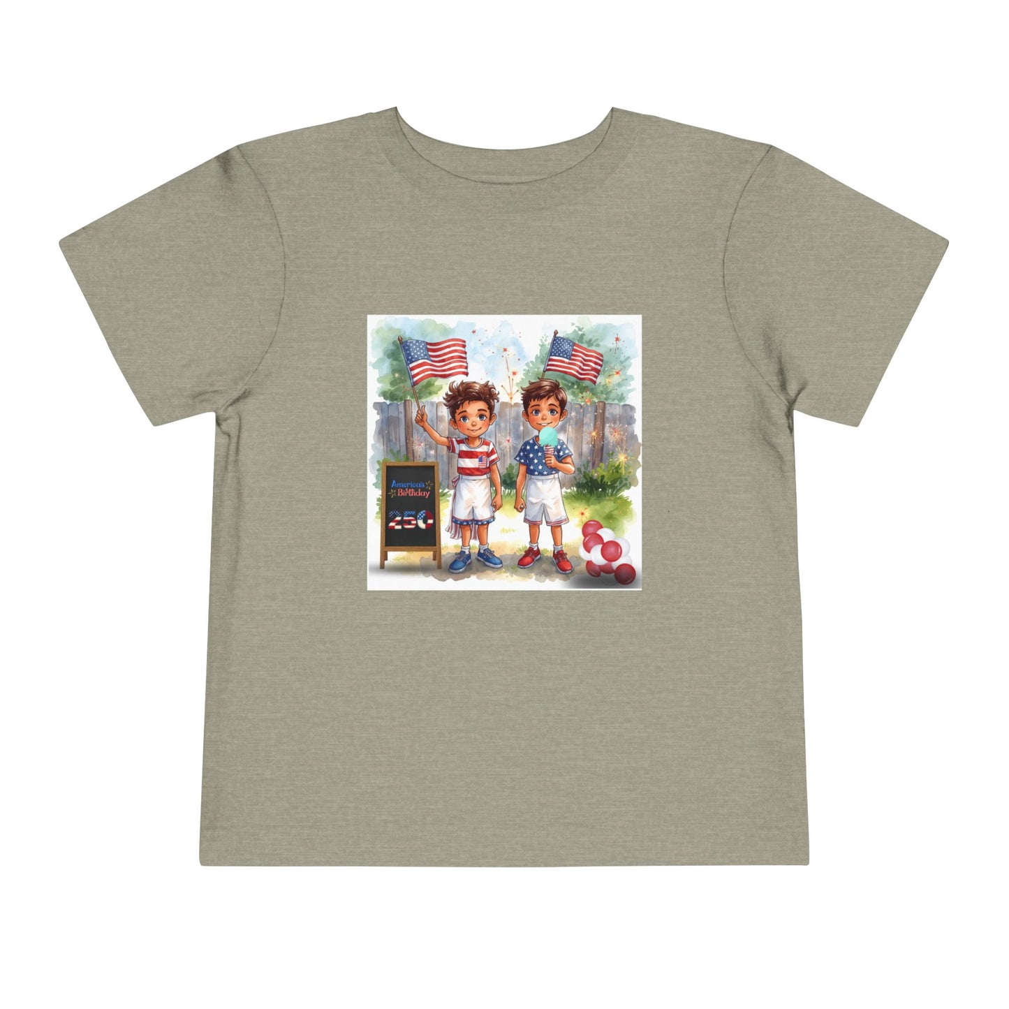 American 250th Anniversary Toddler Short Sleeve Tee (Backyard Boys)