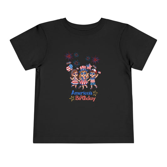 American 250th Anniversary Toddler Short Sleeve Tee (Star Sunglasses)