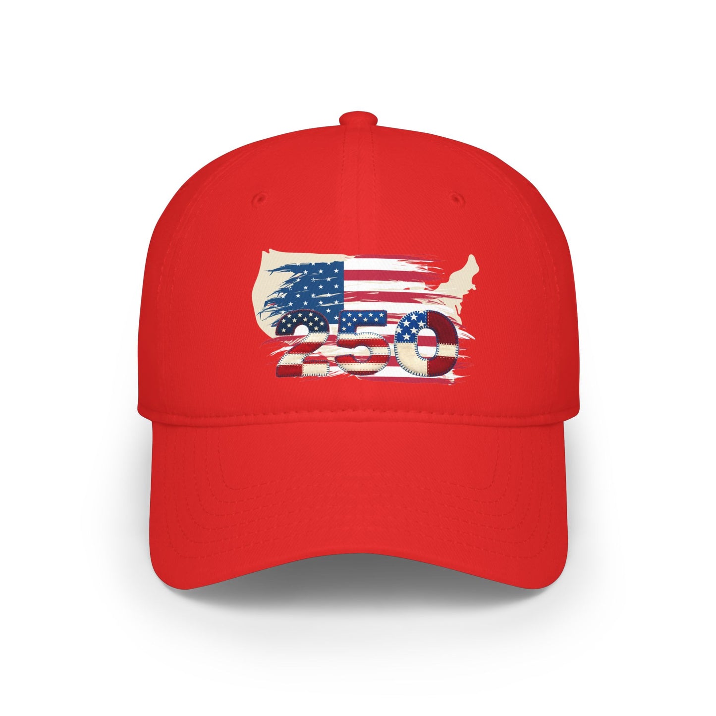 American 250th Anniversary Low Profile Baseball Cap ( Country Outline)