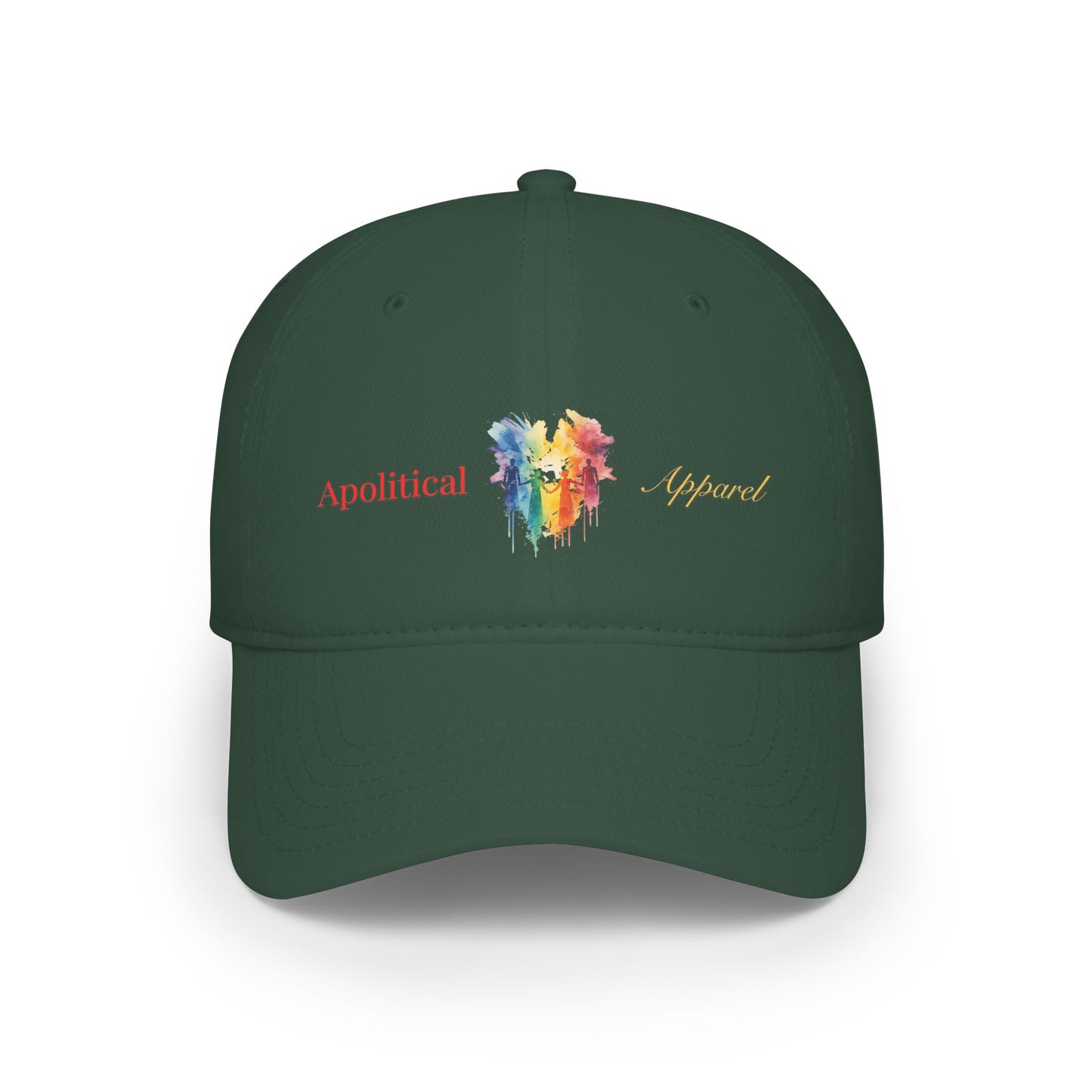 Apolitical Apparel Profile Baseball Cap (Rainbow Bleed)