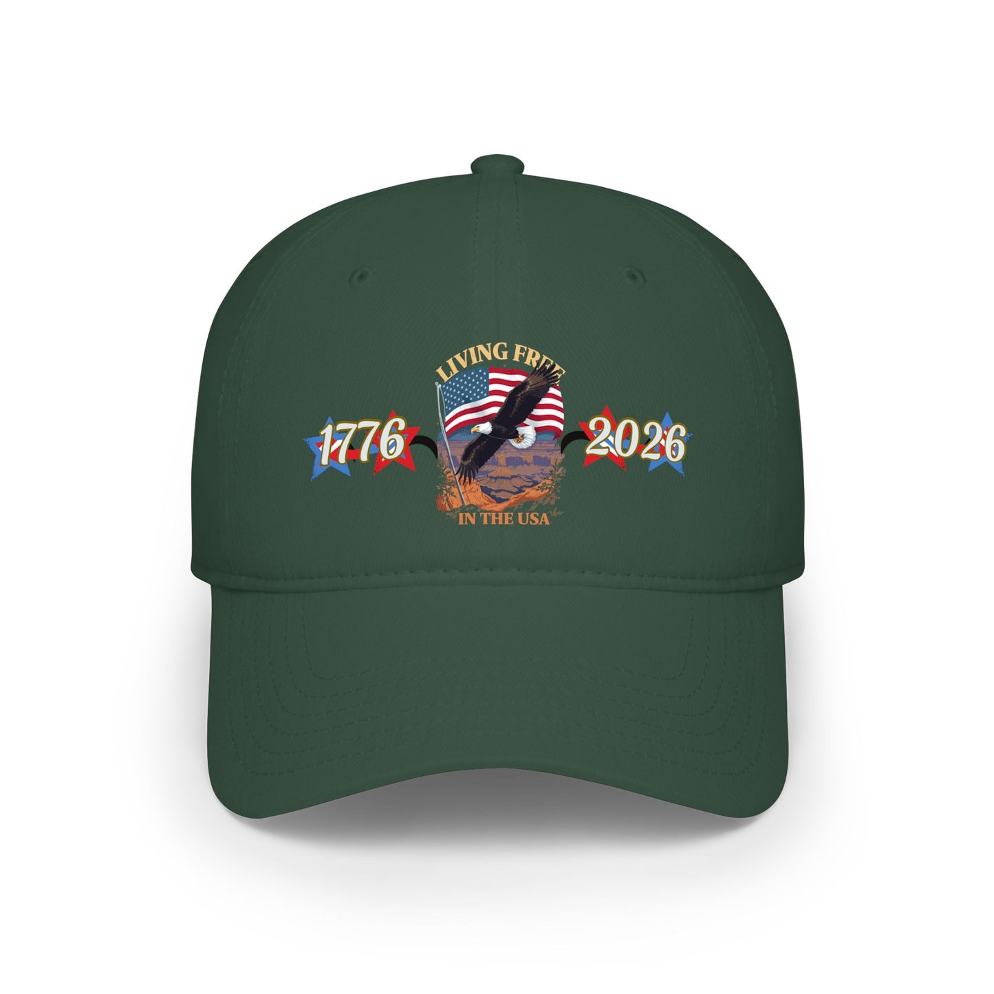 American 250th Anniversary Low Profile Baseball Cap (Living Free)