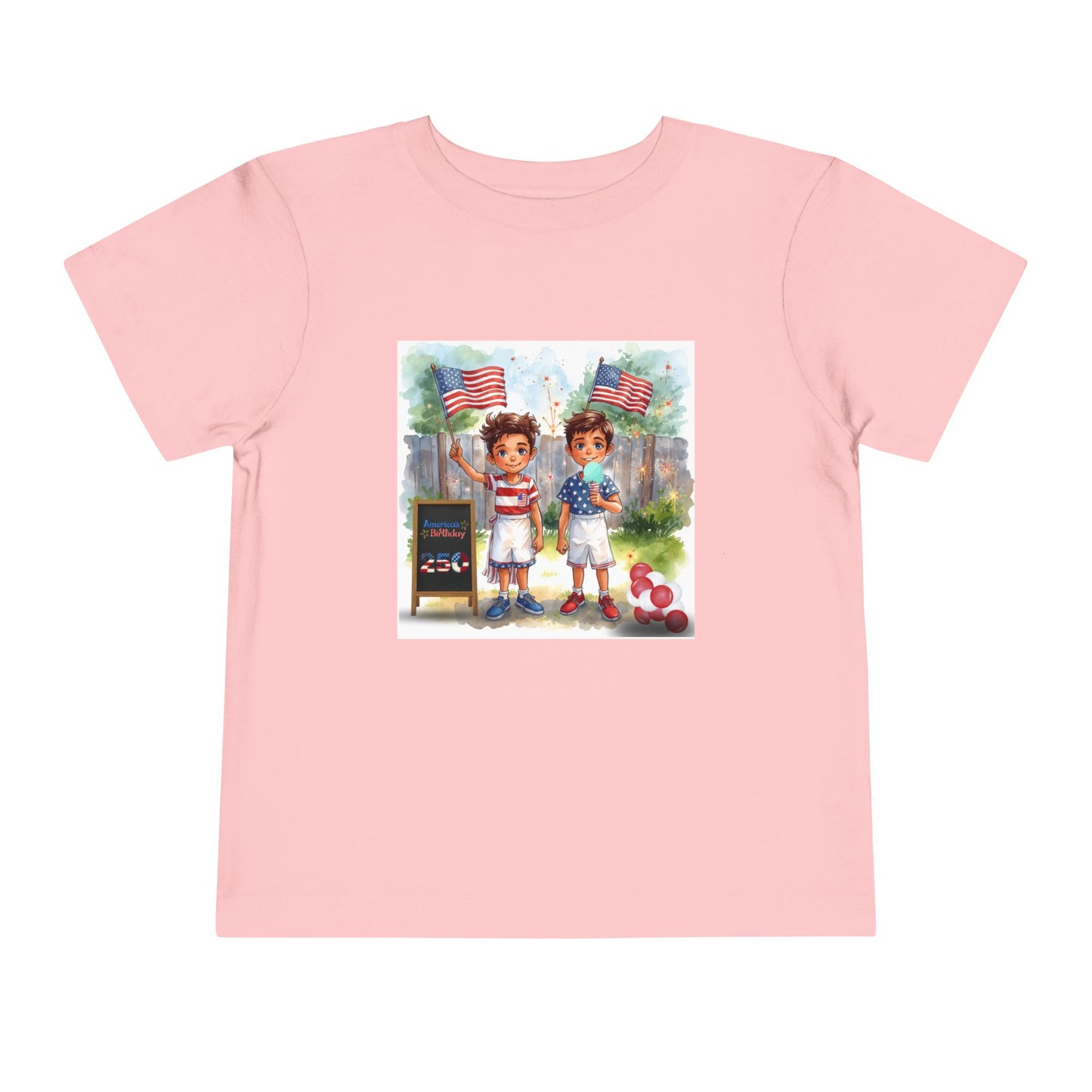 American 250th Anniversary Toddler Short Sleeve Tee (Backyard Boys)