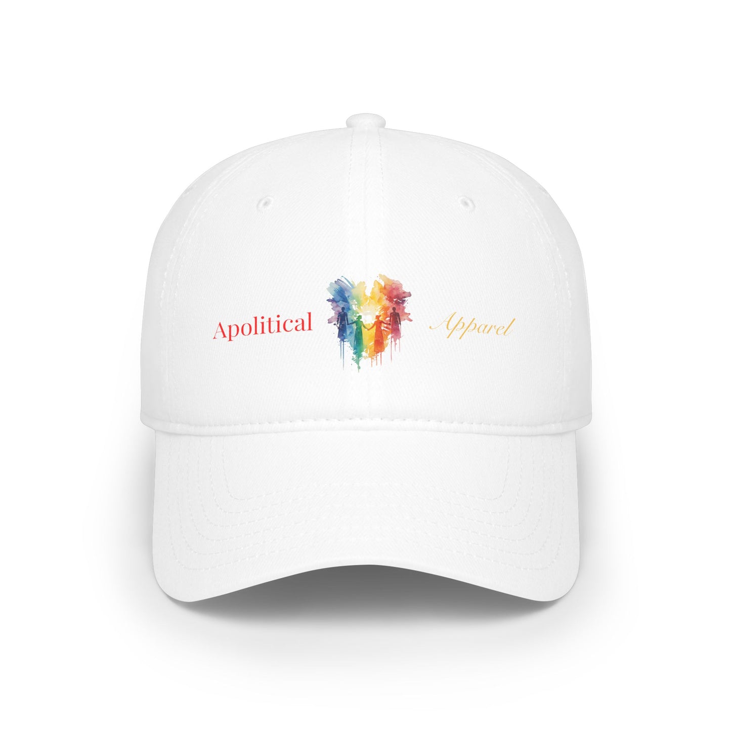 Apolitical Apparel Profile Baseball Cap (Rainbow Bleed)