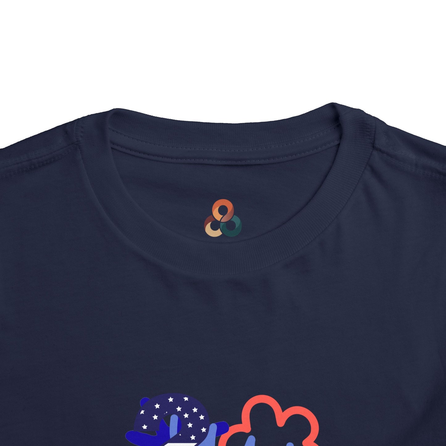 American 250th Anniversary Toddler Short Sleeve Tee (Doodle Pattern)
