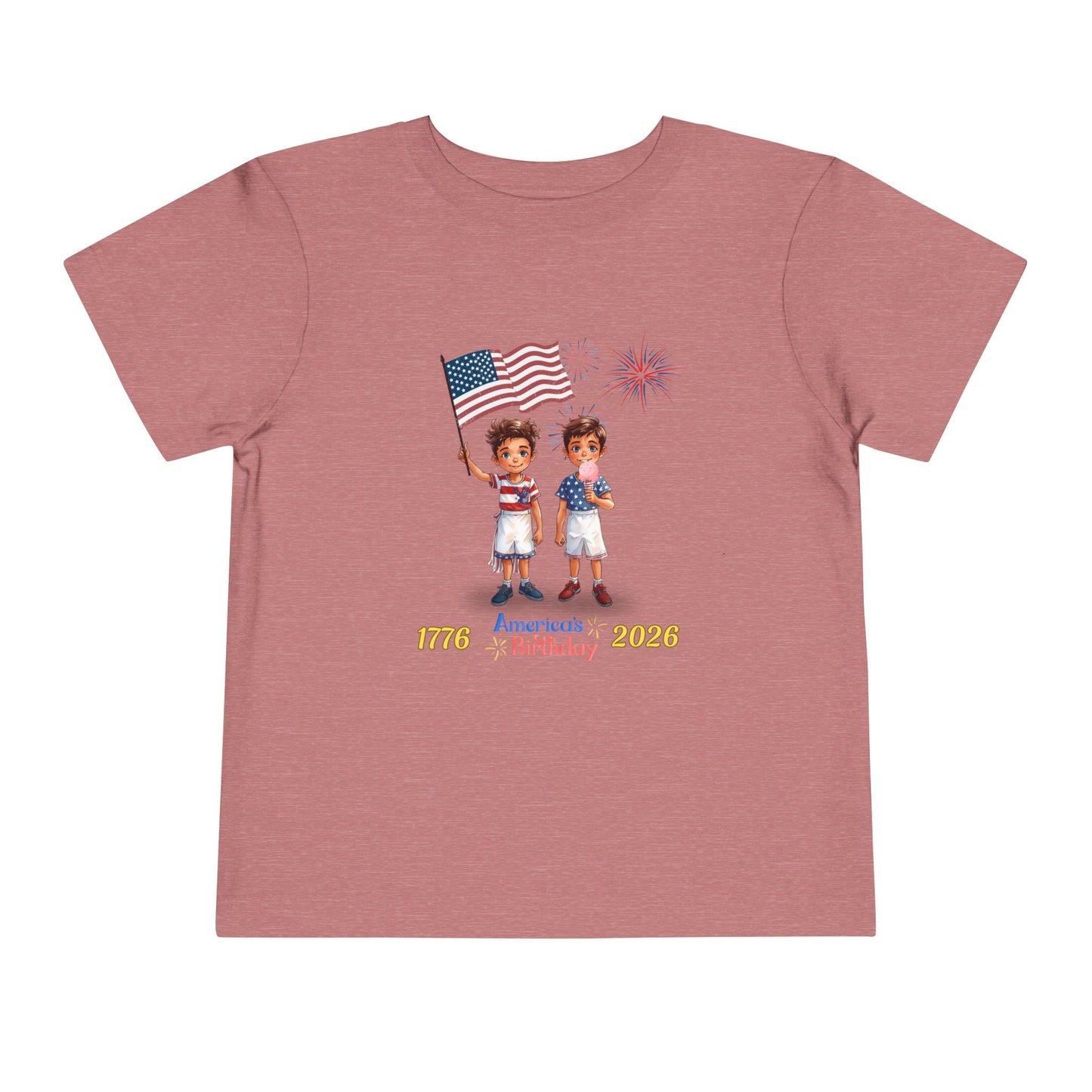 American 250th Anniversary Toddler Short Sleeve Tee ( Two Boys )