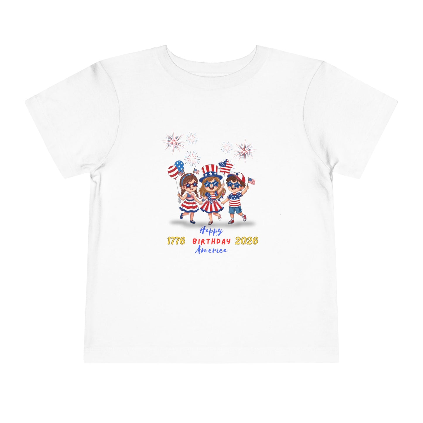 American 250th Anniversary Toddler Short Sleeve Tee (Star Glasses)