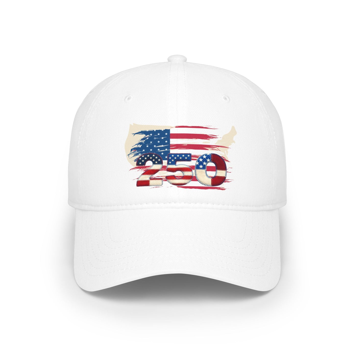 American 250th Anniversary Low Profile Baseball Cap ( Country Outline)