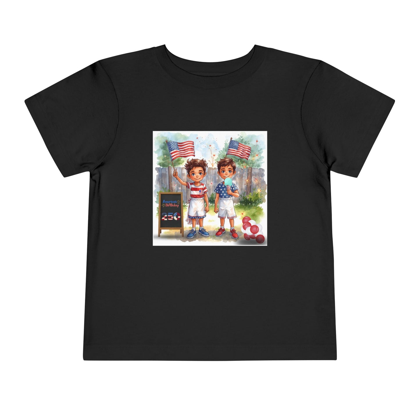 American 250th Anniversary Toddler Short Sleeve Tee (Backyard Boys)