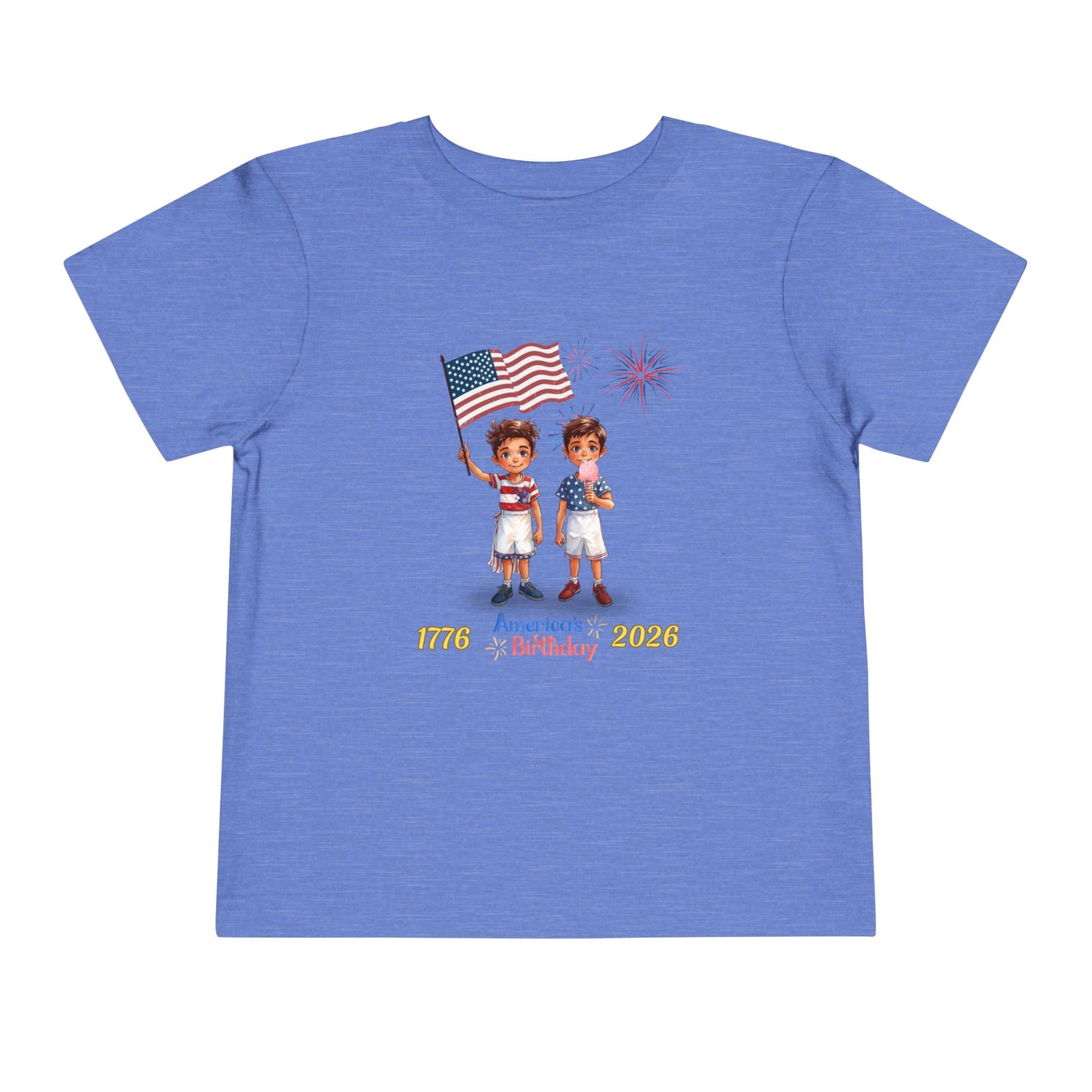 American 250th Anniversary Toddler Short Sleeve Tee ( Two Boys )