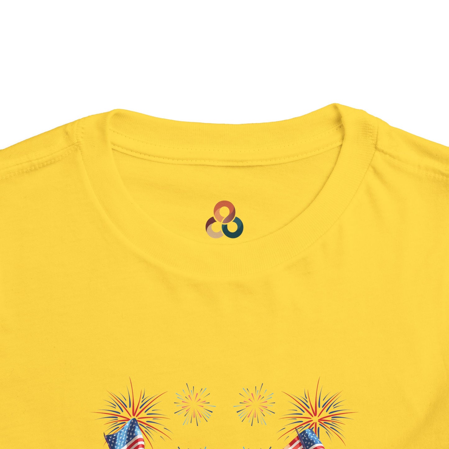 American 250th Birthday Toddler Short Sleeve Tee (Two Girls)