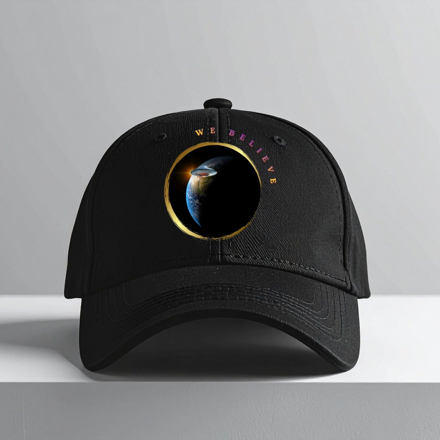 Out of this World. We Believe in Aliens Baseball Cap Collection ( Orbiting UFO)