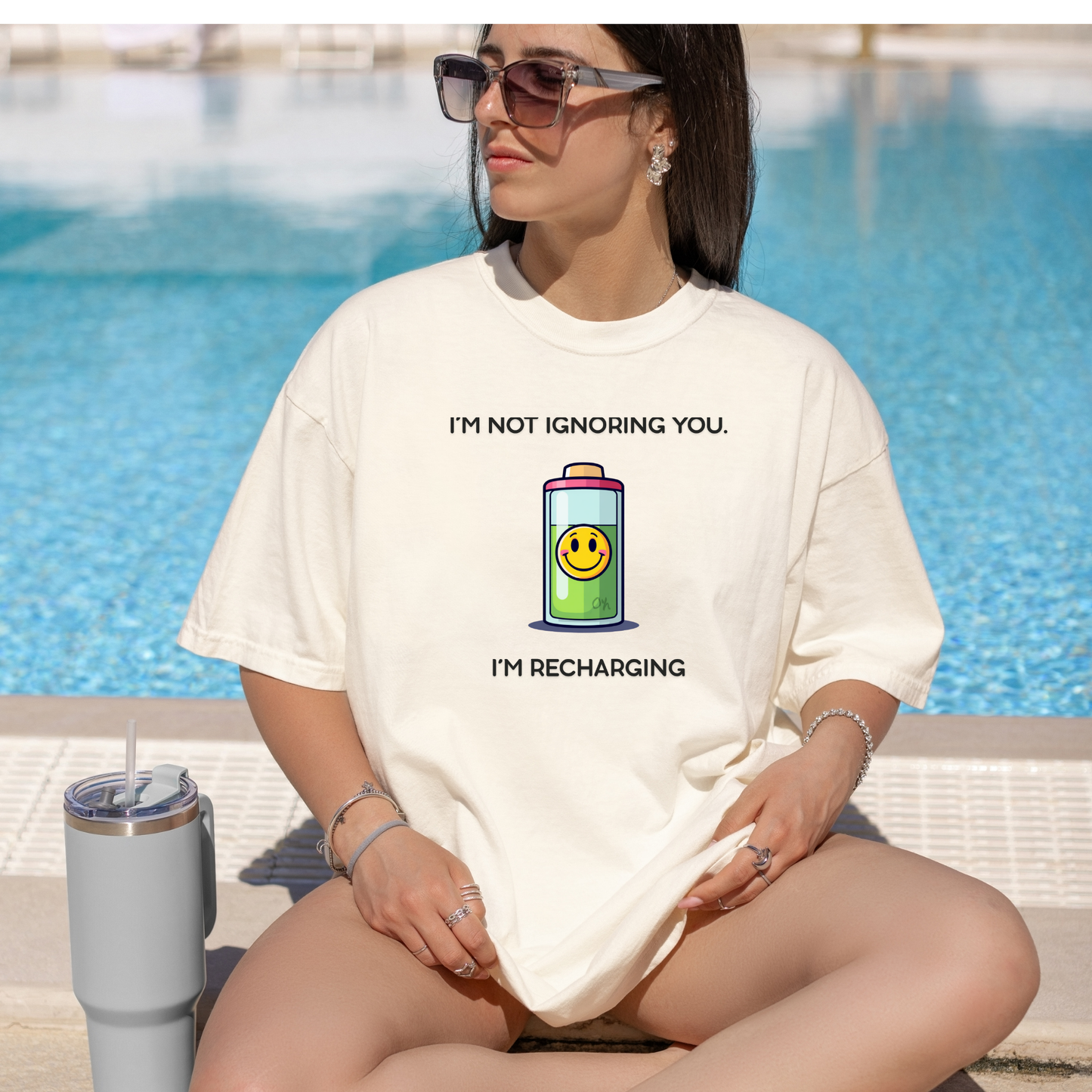 Unisex Premium Tee. I'm Not Ignoring You. I'm Recharging.