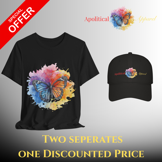 Butterfly Cap + Tee Set — Black Edition